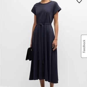 La Ligne Andie belted tshirt dress in Navy
